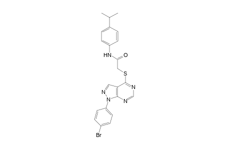 2-{[1-(4-bromophenyl)-1H-pyrazolo[3,4-d]pyrimidin-4-yl]sulfanyl}-N-(4-isopropylphenyl)acetamide