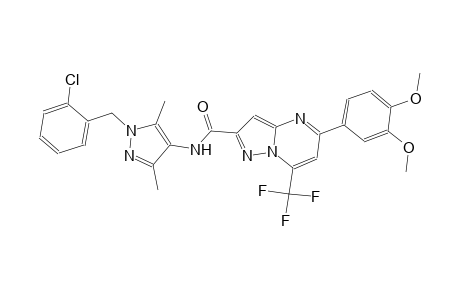 N-[1-(2-chlorobenzyl)-3,5-dimethyl-1H-pyrazol-4-yl]-5-(3,4-dimethoxyphenyl)-7-(trifluoromethyl)pyrazolo[1,5-a]pyrimidine-2-carboxamide