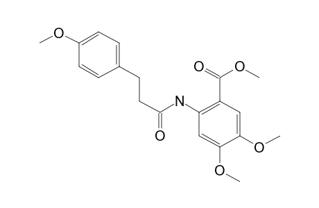 Benzoic acid, 4,5-dimethoxy-2-[[3-(4-methoxyphenyl)-1-oxopropyl]amino]-, methyl ester