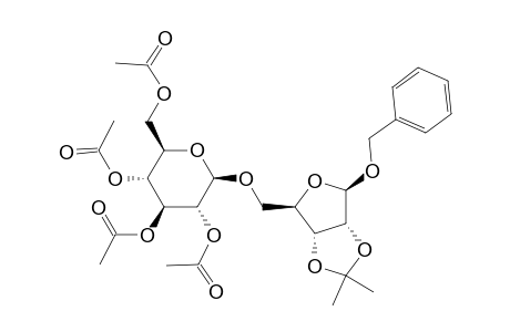 .beta.-D-Ribofuranoside, phenylmethyl 2,3-o-(1-methylethylidene)-5-o-(2,3,4,6-tetra-o-acetyl-.beta.-D-gluco pyranosyl)-