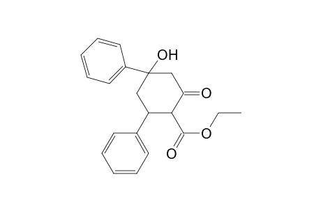 Ethyl 4-hydroxy-2-oxo-4,6-diphenylcyclohexanecarboxylate