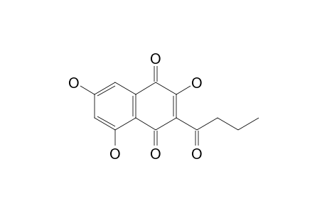 2-Butanoyl-3,6,8-trihydroxy-1,4-naphthoquinone