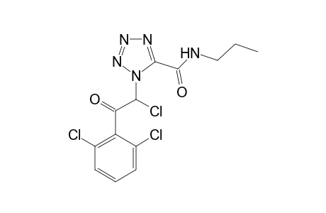 (+-)-1-[1-Chloro-2-(2,6-dichlorophenyl)-2-oxoethyl]-N-propyl-1H-tetrazole-5-carboxyamide