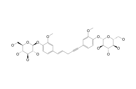 .beta.-D-Glucopyranoside, 1-penten-4-yne-1,5-diylbis(2-methoxy-4,1-phenylene) bis-, (E)-