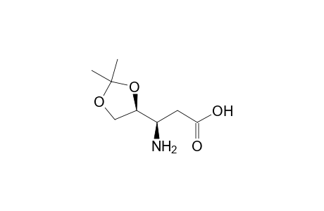 (3R,4'S)-3-Amino-3-(2',2'-dimethyl-1,3'-dioxolan-4'-yl)propanoic acid