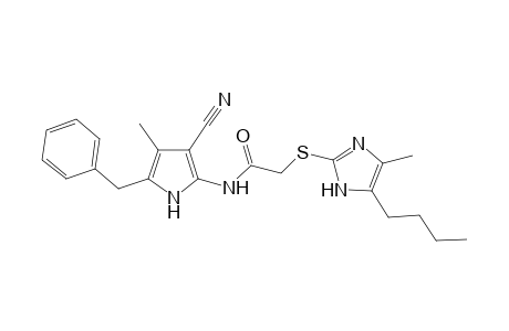 N-(5-benzyl-3-cyano-4-methyl-1H-pyrrol-2-yl)-2-[(5-butyl-4-methyl-1H-imidazol-2-yl)sulfanyl]acetamide