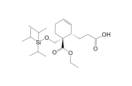 3-[(1R*,2R*)-E-ETHOXYCARBONYL-2-TRIISOPROPYLSILYLOXYMETHYL)-CYCLOHEX-5-ENYL]-PROPANOIC-ACID