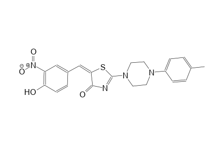 (5E)-5-(4-hydroxy-3-nitrobenzylidene)-2-[4-(4-methylphenyl)-1-piperazinyl]-1,3-thiazol-4(5H)-one