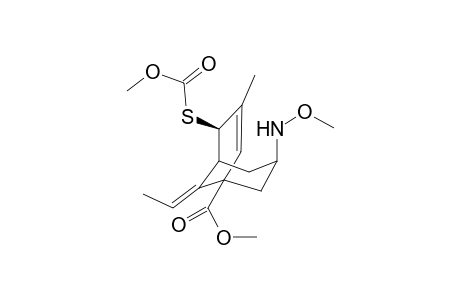 (1RS,4RS,5SR,7RS,9E)-9-Ethylidene-7-(N-hydroxyamino)-4-(methoxycarbonylthio)-3-methylbicyclo[3.3.1]non-2-ene-1-carboxylic acid methyl ester