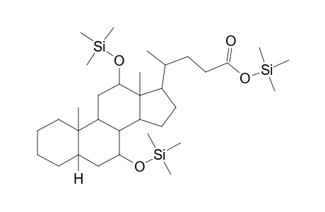 5.beta.-Cholanic acid-7.alpha.,12.alpha.-diol, tri-trimethylsilyl