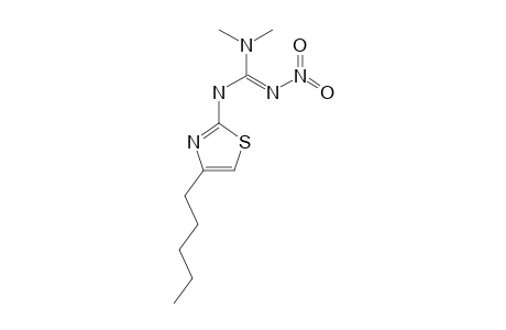 1,1-dimethyl-2-nitro-3-(4-pentyl-2-thiazolyl)guanidine