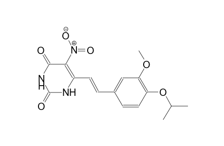 6-[(E)-2-(4-isopropoxy-3-methoxyphenyl)ethenyl]-5-nitro-2,4(1H,3H)-pyrimidinedione