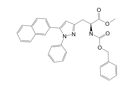 Methyl (2S)-2-[(benzyloxycarbonyl)amino]-3-[5'-(naphthalen-2''-yl)-1'-phenyl-1'H-pyrazol-3'-yl]propanoate