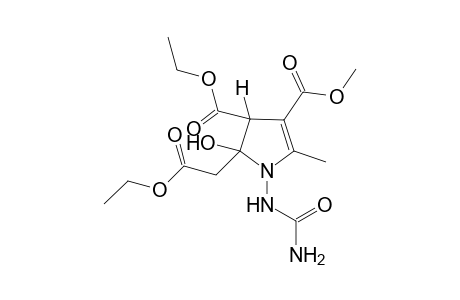 2-Hydroxy-2-[(ethoxycarbonyl)methyl]-3-(ethoxycarbonyl)-4-(methoxycarbonyl)-1-[(N-aminocarbonyl)amino]-5-methyl-2,3-dihydro-1H-pyrrole