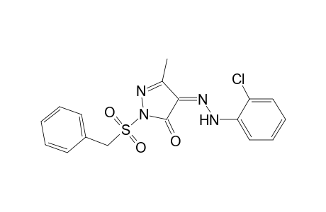 (4Z)-1-(benzylsulfonyl)-3-methyl-1H-pyrazole-4,5-dione 4-[(2-chlorophenyl)hydrazone]