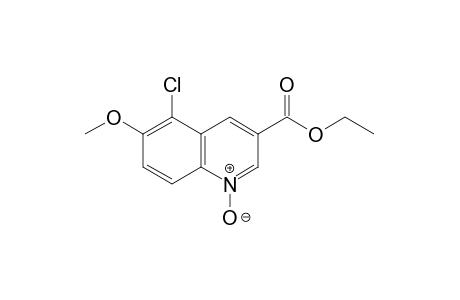 5-chloro-6-methoxy-3-quinolinecarboxylic acid, ethyl ester, 1-oxide