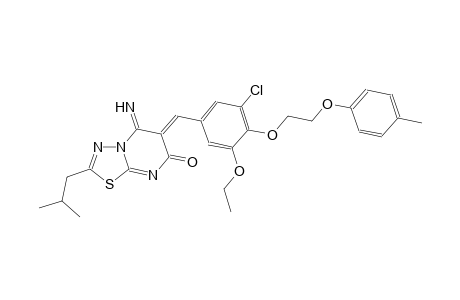 7H-[1,3,4]thiadiazolo[3,2-a]pyrimidin-7-one, 6-[[3-chloro-5-ethoxy-4-[2-(4-methylphenoxy)ethoxy]phenyl]methylene]-5,6-dihydro-5-imino-2-(2-methylpropyl)-, (6Z)-