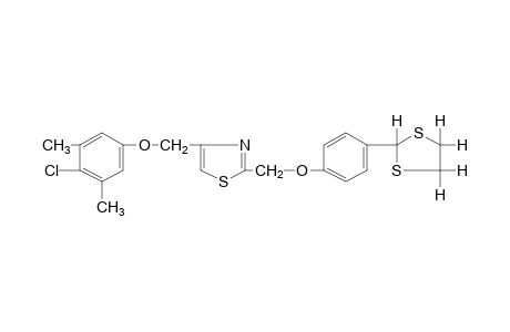 4-{[(4-chloro-3,5-xylyl)oxy]methyl}-2-{[p-(1,3-dithiolan-2-yl)phenoxy]methyl}thiazole