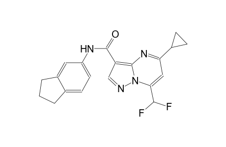 5-cyclopropyl-7-(difluoromethyl)-N-(2,3-dihydro-1H-inden-5-yl)pyrazolo[1,5-a]pyrimidine-3-carboxamide