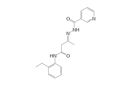 N-(2-Ethylphenyl)-3-(nicotinoylhydrazono)butyramide