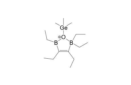 2,2,3,4,5-Pentaethyl-2,5-dihydro-1-(trimethylgermyl)-1,2,5-oxoniadiboratole