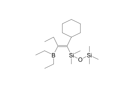1-[(1E)-1-Cyclohexyl-2-(diethylboryl)-1-butenyl]-1,1,3,3,3-pentamethyldisiloxane