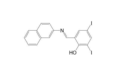 2,4-Diiodo-6-[(E)-(2-naphthylimino)methyl]phenol