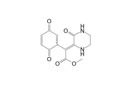 1,4-Cyclohexadiene-1-acetic acid, 3,6-dioxo-.alpha.-(3-oxopiperazinylidene)-, methyl ester