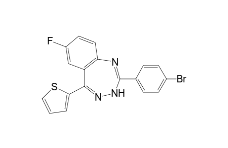 2-(4-Bromophenyl)-7-fluoro-5-thiophen-2-yl-3H-benzo[e][1,2,4]triazepine