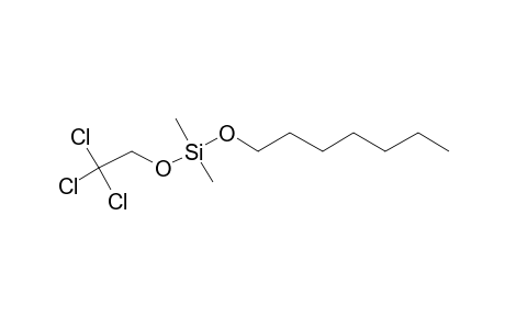 Silane, dimethyl(2,2,2-trichloroethoxy)heptyloxy-