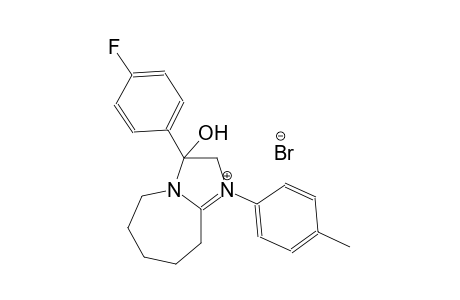 3-(4-fluorophenyl)-3-hydroxy-1-(4-methylphenyl)-2,5,6,7,8,9-hexahydro-3H-imidazo[1,2-a]azepin-1-ium bromide