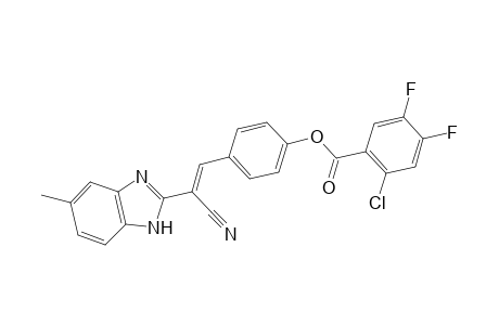 4-[(E)-2-cyano-2-(5-methyl-1H-benzimidazol-2-yl)ethenyl]phenyl 2-chloro-4,5-difluorobenzoate