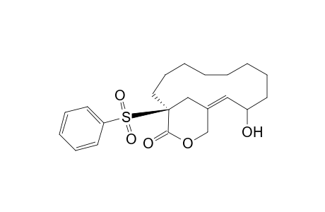 10-hydroxy-1-phenylsulfonyl-1,12-(methanoxycarbonyl)cyclotridec-11-ene-1-carboxylic methyl ester