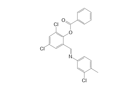 2-[N-(3-chloro-p-tolyl)formimidoyl]-4,6-dichlorophenol, benzoate