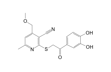 2-([2-(3,4-Dihydroxyphenyl)-2-oxoethyl]sulfanyl)-4-(methoxymethyl)-6-methylnicotinonitrile