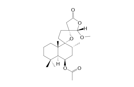 (REL-5S,6R,8R,9R,10S,13R,16S)-6-ACETOXY-9,13-EPOXY-16-METHOXY-LABDAN-15,16-OLIDE