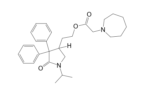 1-hexamethyleneimineacetic acid, ester with 3,3-diphenyl-4-(2-hydroxyethyl)-1-isopropyl-2-pyrrolidinone