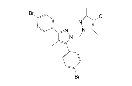 3,5-bis(4-bromophenyl)-1-[(4-chloro-3,5-dimethyl-1H-pyrazol-1-yl)methyl]-4-methyl-1H-pyrazole