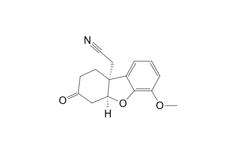 2-[(5aS,9aR)-4-methoxy-7-oxidanylidene-5a,6,8,9-tetrahydrodibenzofuran-9a-yl]ethanenitrile