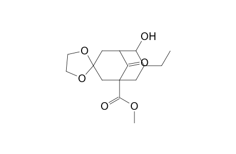 Methyl 7-exo-ethyl-3,3-ethylidenedioxy-6-exo-hydroxy-9-oxobicyclo[3.3.1]nonane-1-carboxylate