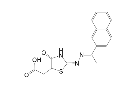 ((2E)-2-{(2E)-2-[1-(2-naphthyl)ethylidene]hydrazono}-4-oxo-1,3-thiazolidin-5-yl)acetic acid