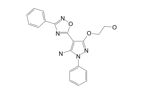 2-Amino-3-[(2'-hydroxyethoxy)-4'-( 9''-phenyl-7'',8'',10''-oxadiazol-6''-yl)]-1-phenylpyrazole