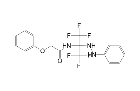 2-phenoxy-N-[2,2,2-trifluoro-1-(2-phenylhydrazino)-1-(trifluoromethyl)ethyl]acetamide