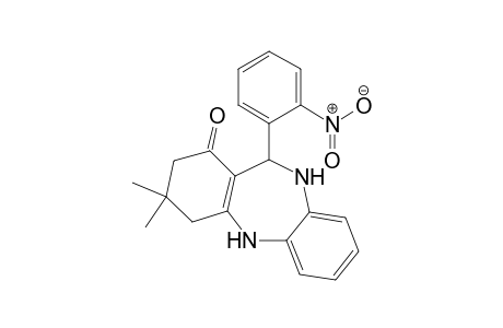 3,3-Dimethyl-2,3,4,5,10,11-hexahydro-11-[(2-nitro)phenyl]-1Hdibenzo[b,e][1,4]diazepin-1-one