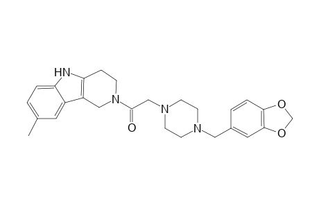 2-{[4-(1,3-benzodioxol-5-ylmethyl)-1-piperazinyl]acetyl}-8-methyl-2,3,4,5-tetrahydro-1H-pyrido[4,3-b]indole