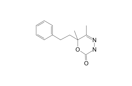 2H-1,3,4-Oxadiazin-2-one, 3,6-dihydro-5,6-dimethyl-6-(2-phenylethyl)-