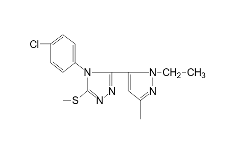 4-(p-chlorophenyl)-3-(1-ethyl-3-methylpyrazol-5-yl)-5-(methylthio)-4H-1,2,4-triazole