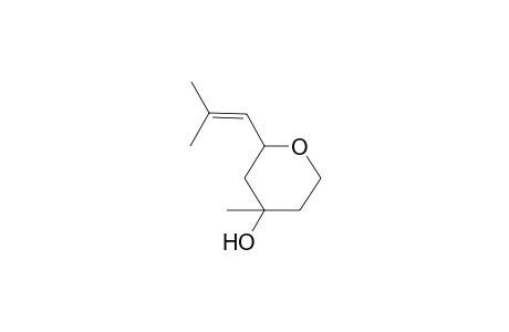 (2RS,4RS)-3,4,5,6-Tetrahydro-4-methyl-2-(2'-methylprop-1'-en-1'-yl)-2H-pyran-4-ol