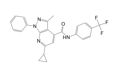 6-cyclopropyl-3-methyl-1-phenyl-N-[4-(trifluoromethyl)phenyl]-1H-pyrazolo[3,4-b]pyridine-4-carboxamide