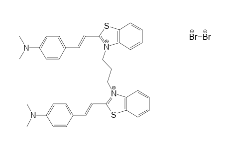 (E,E')-3,3'-Trimethylene-bis{2'-[4"-(N,N-dimethylamino)styryl]benzothiazol-3'-ium}-dibromide